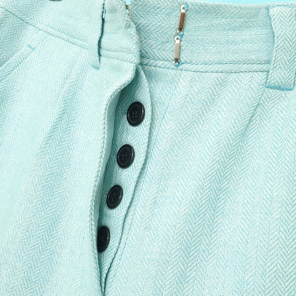 PIPLETTE Alice Ritter Tweed Wool Button Fly High Waist Baggy Trouser Pants - Picture 4 of 5